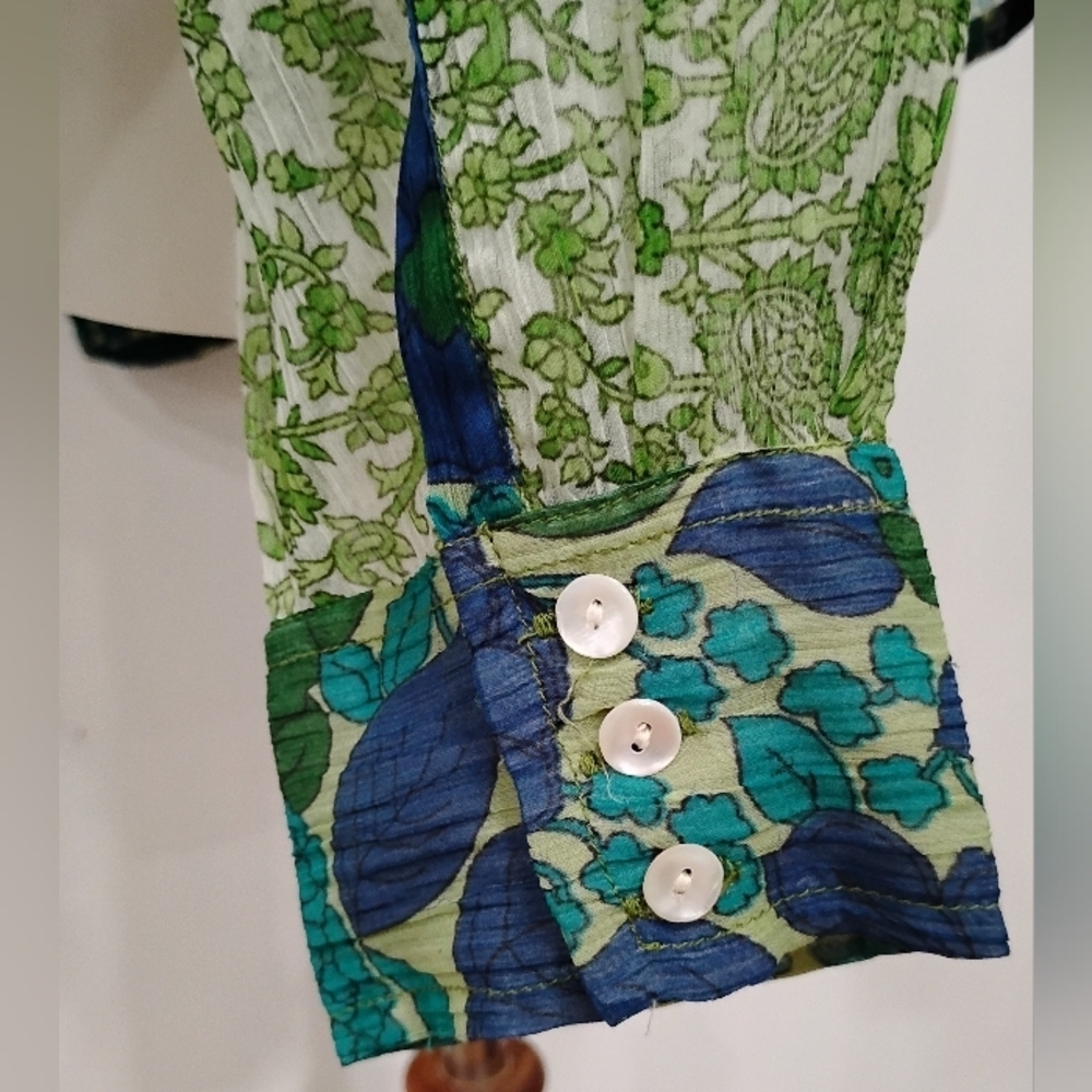 KIKIT POLY CHIFFON PATCHWORK BLOUSE - Picture 3 of 9